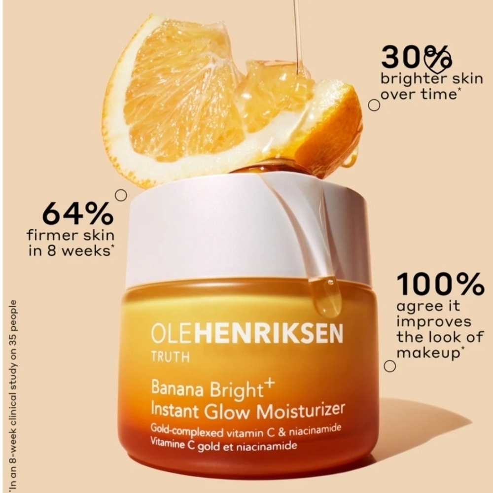 Ole Henriksen Banana Bright+ Instant Glow Moisturizer Vitamin C And Niacinamide